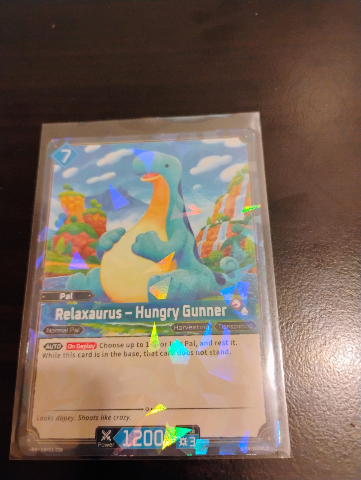 Relaxaurus – Hungry Gunner EBP01-026 RR Double Rare Palworld Dawn of Palpagos