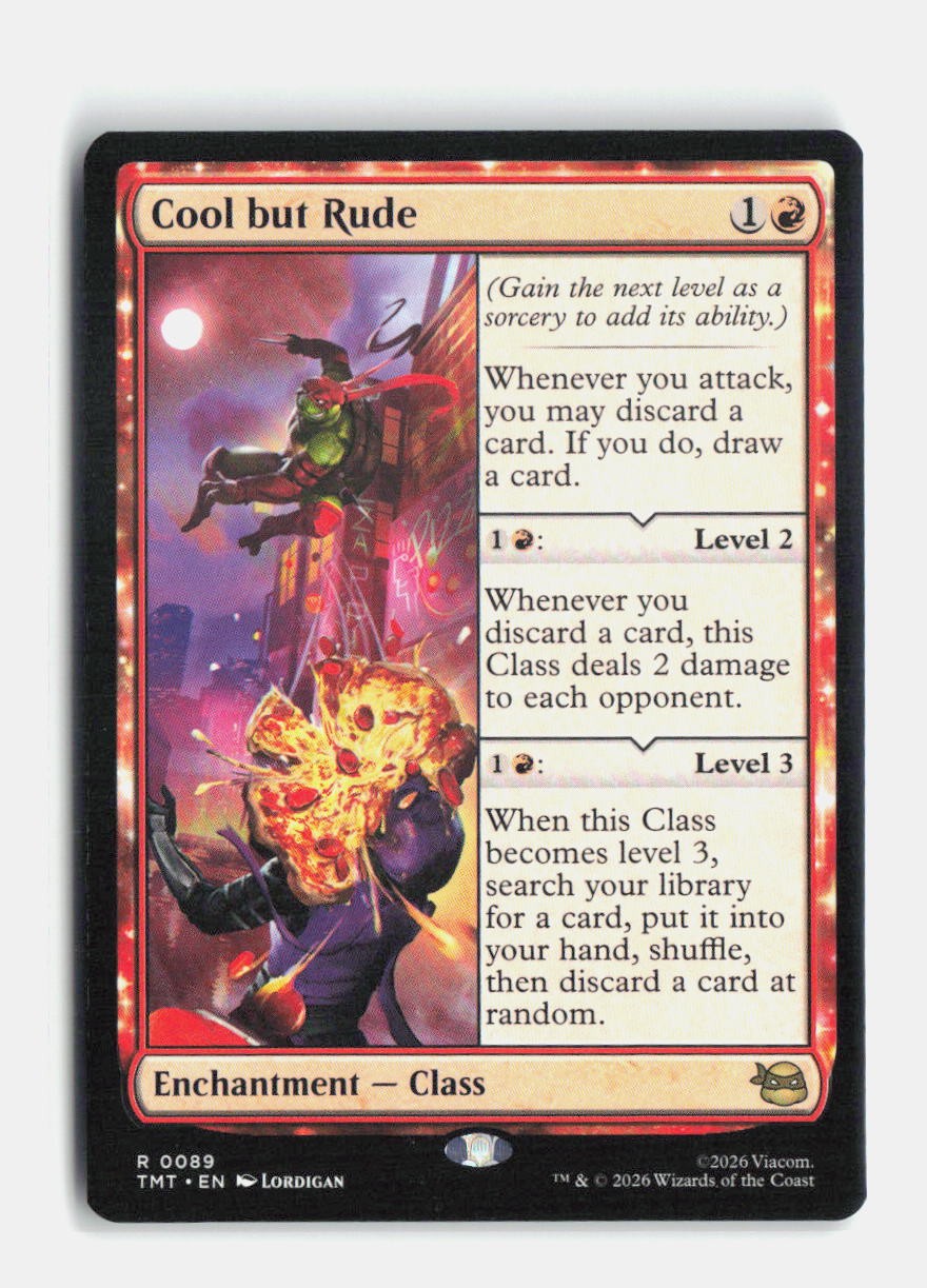 Cool but Rude 89 Teenage Mutant Ninja Turtles MTG NM