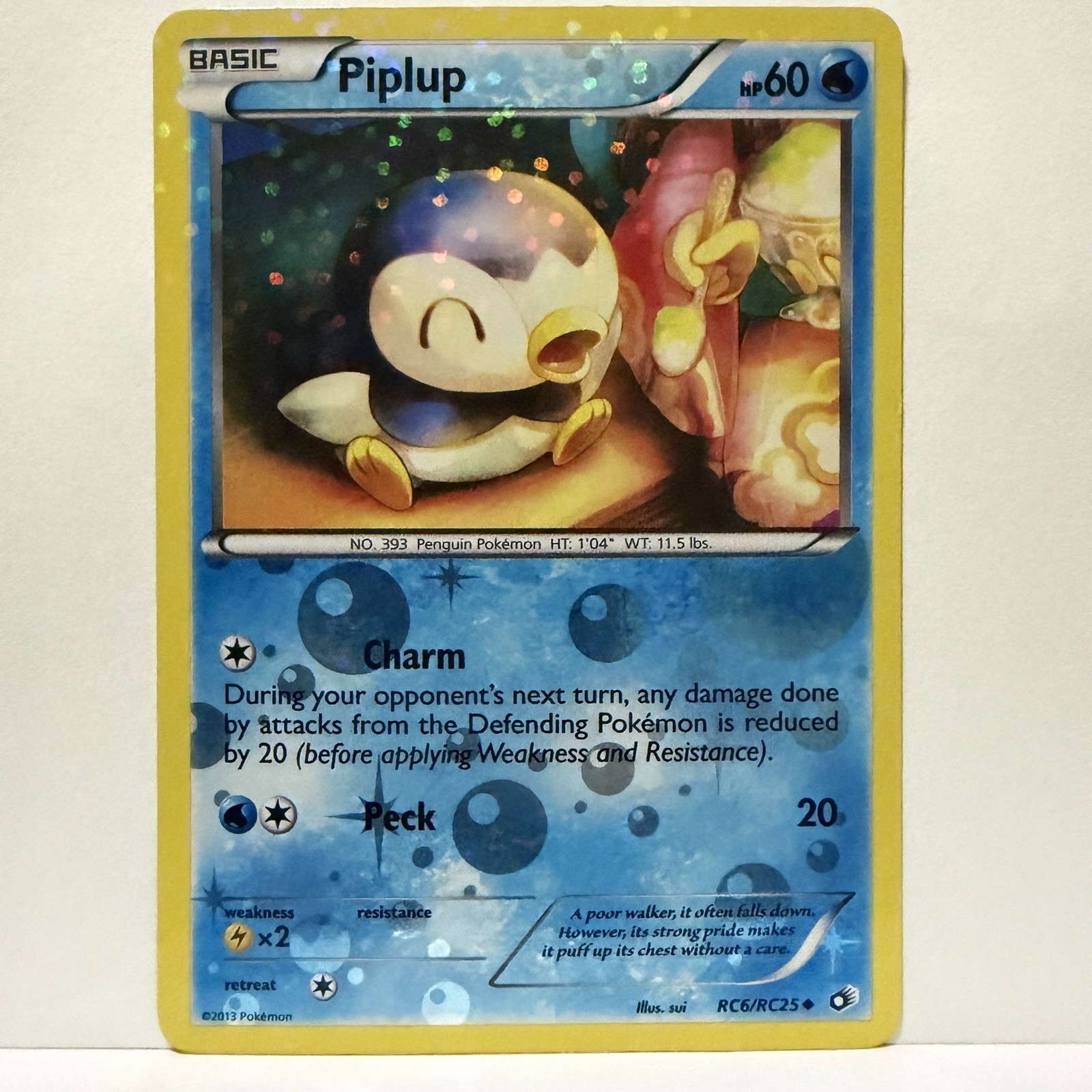 Piplup RC6/RC25 Holo Legendary Treasures: Radiant Collection Pokemon HP
