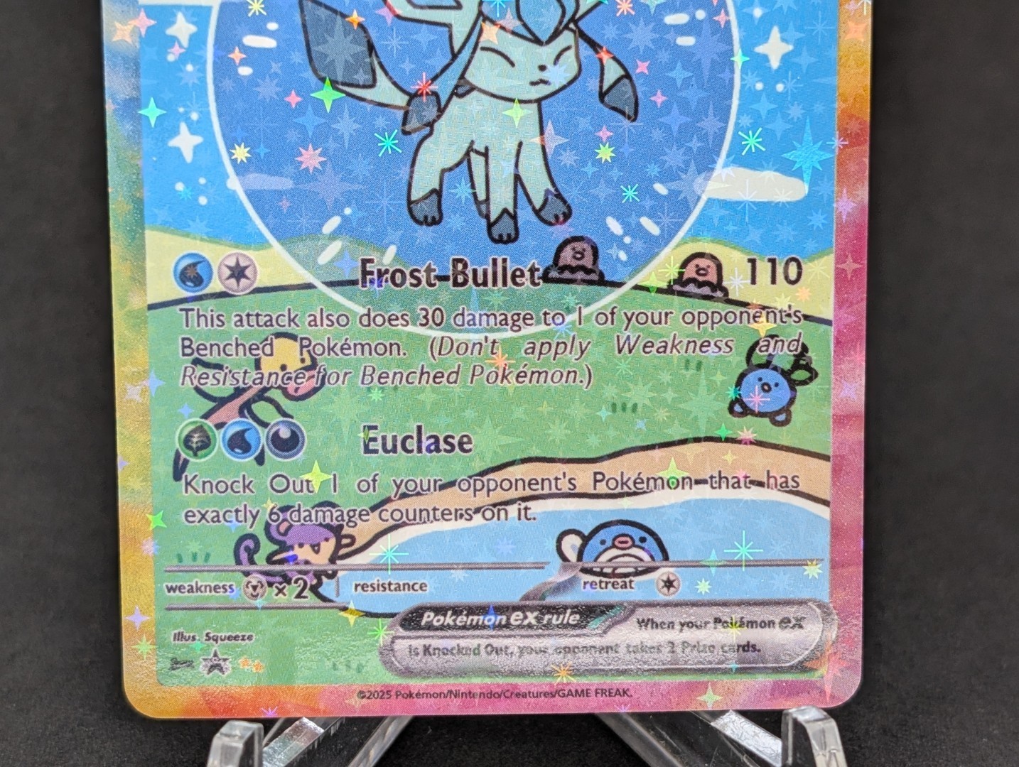BUBBLE GLACEON EX POKEMON CARD * FAN ART * MEW FRIENDS Paldean 232/091