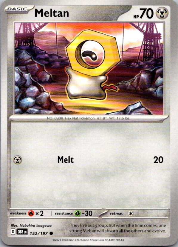 MELTAN 152/197 OBSIDIAN FLAMES POKEMON
