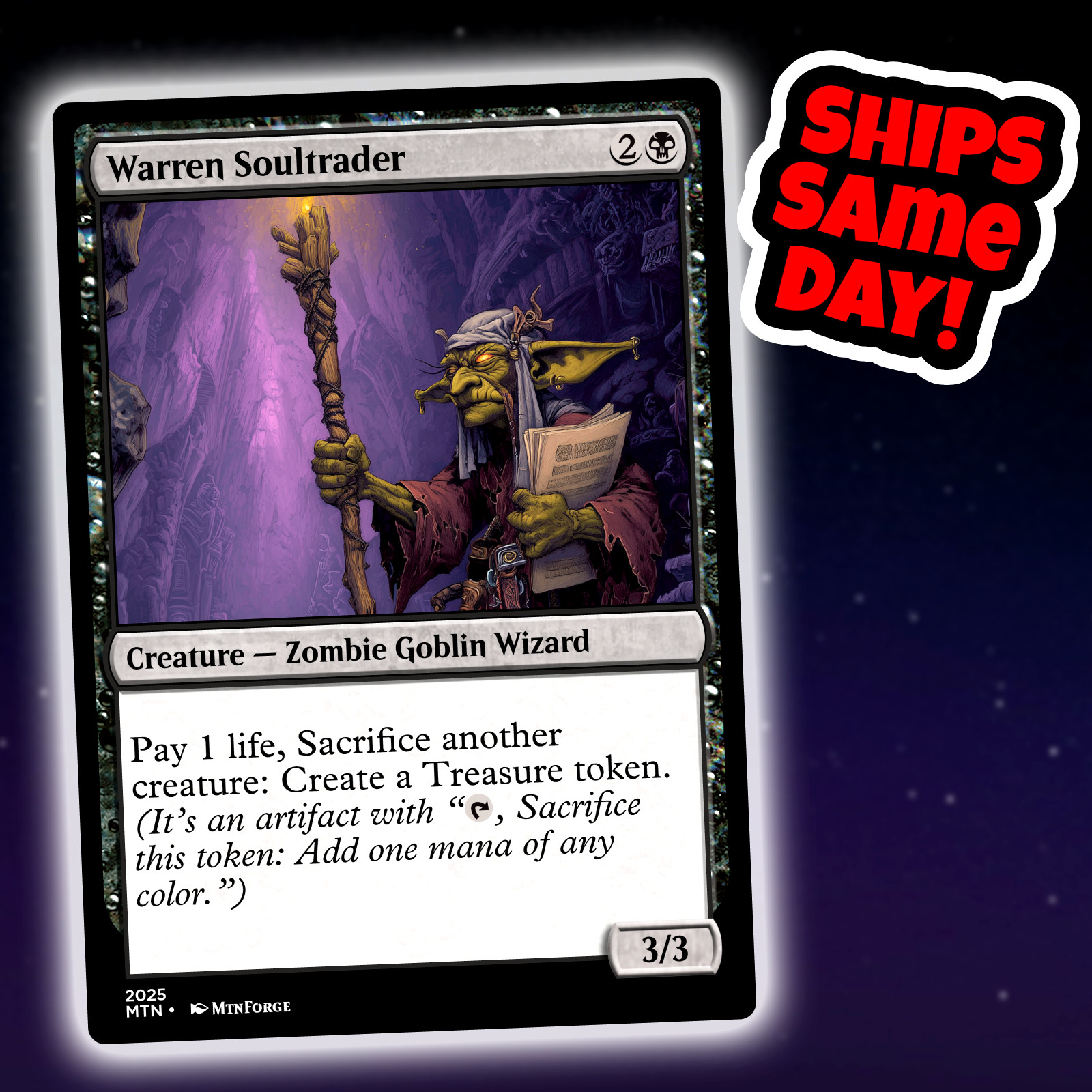 Warren Soultrader – Custom Art Magic: The Gathering Playtest Card – Commander