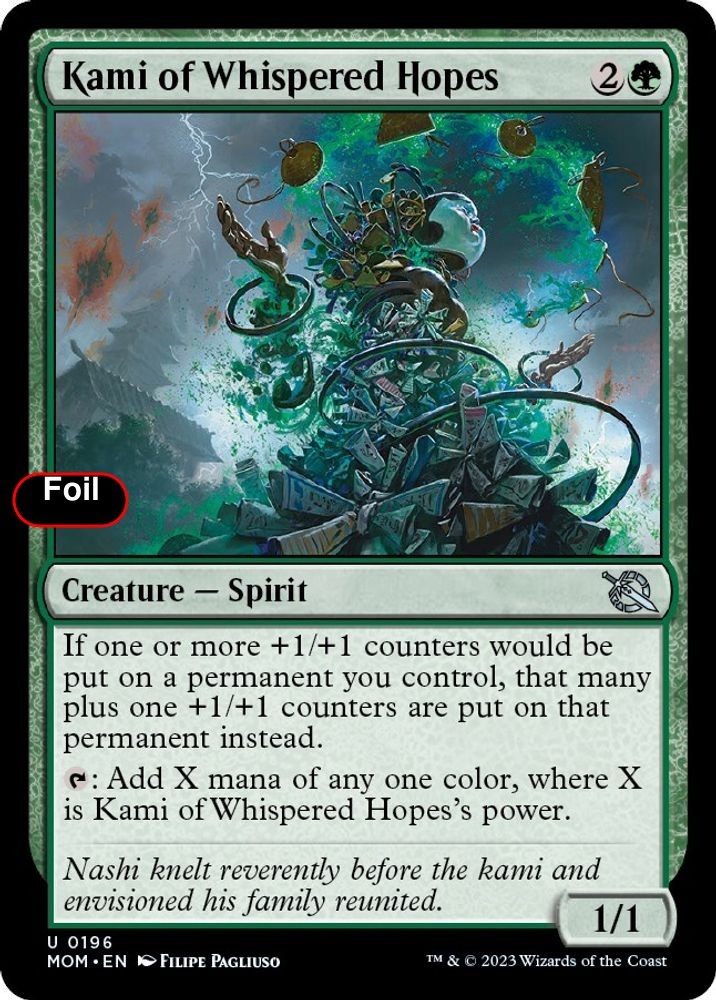 Foil Kami of Whispered Hopes – 196 – NM – March of the Machine