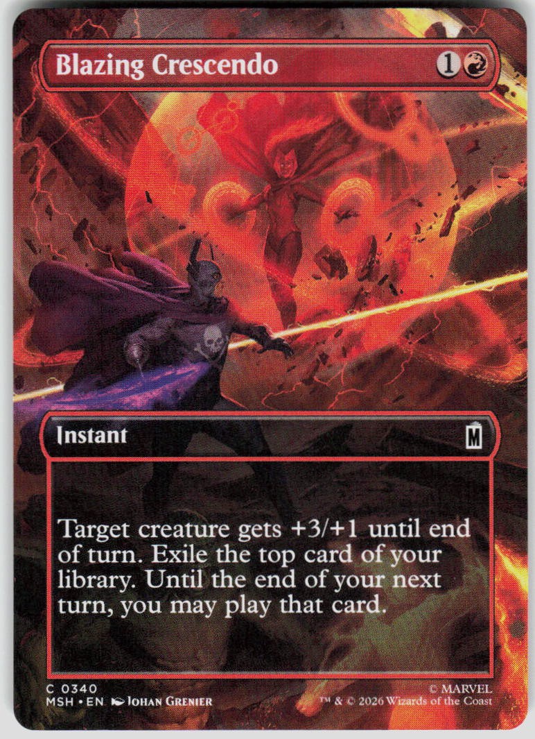 Blazing Crescendo Borderless 340 Marvel Super Heroes Magic the Gathering
