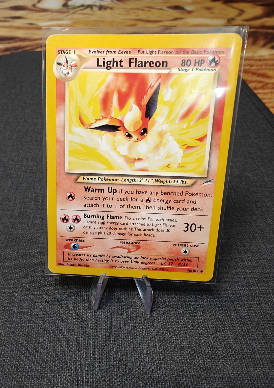 Pokemon Light Flareon 46/105 Neo Destiny WoTC Rare TCG Vintage Card