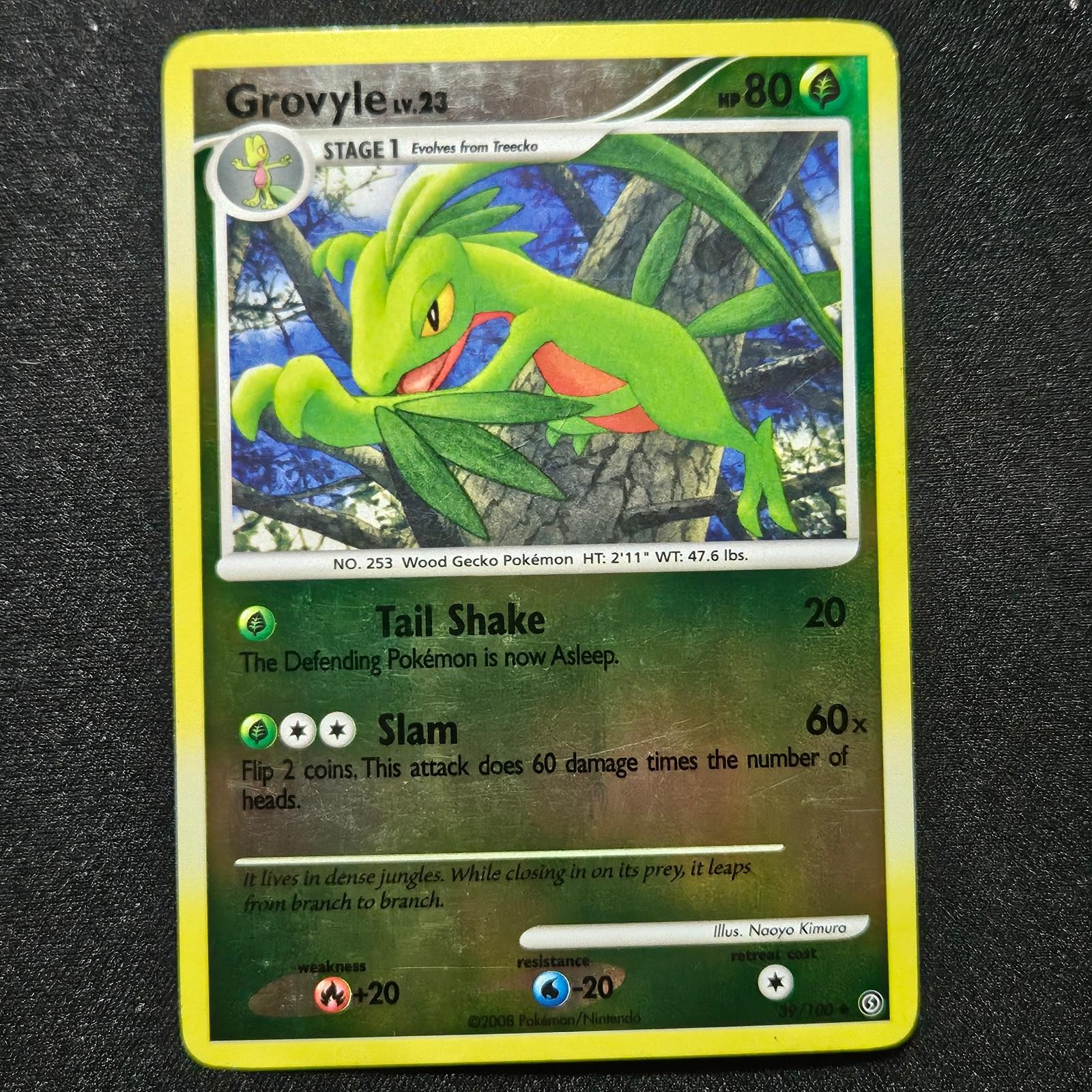 Pokemon GROVYLE 39/100 STORMFRONT Reverse Holo