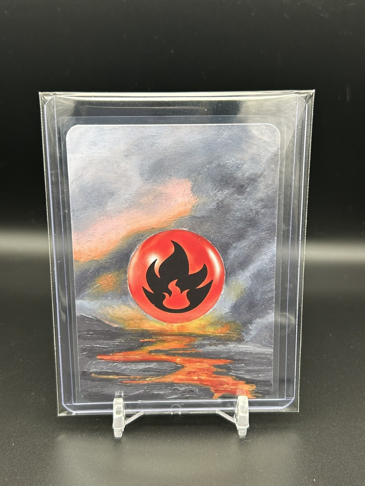Fire Energy Altered Pokémon Pokemon Card TCG Hand Painted Print Custom Art