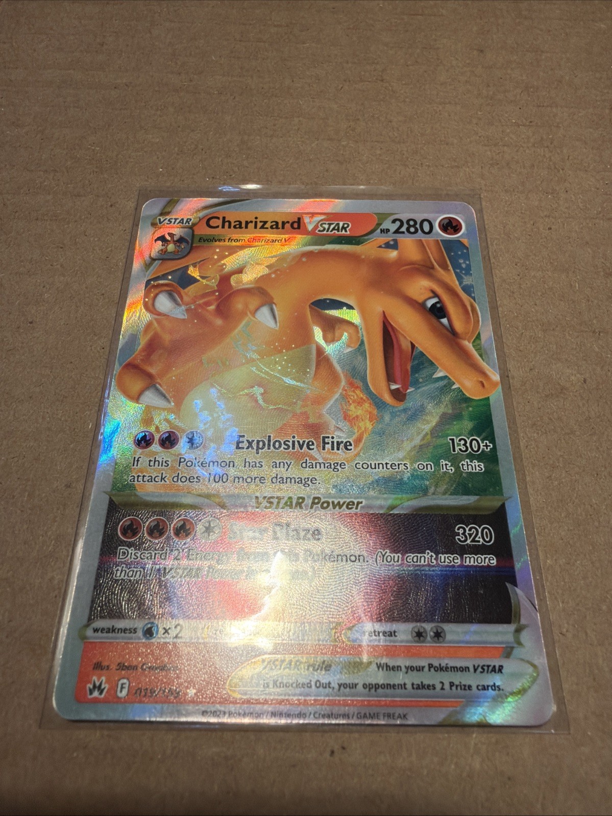 Charizard VSTAR 019/159 Crown Zenith Ultra Rare Holo Pokémon Card HP 280