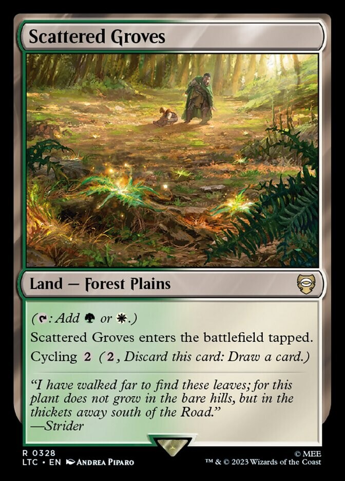Scattered Groves 0328 Non Foil Rare LOTR Commander MTG Near Mint
