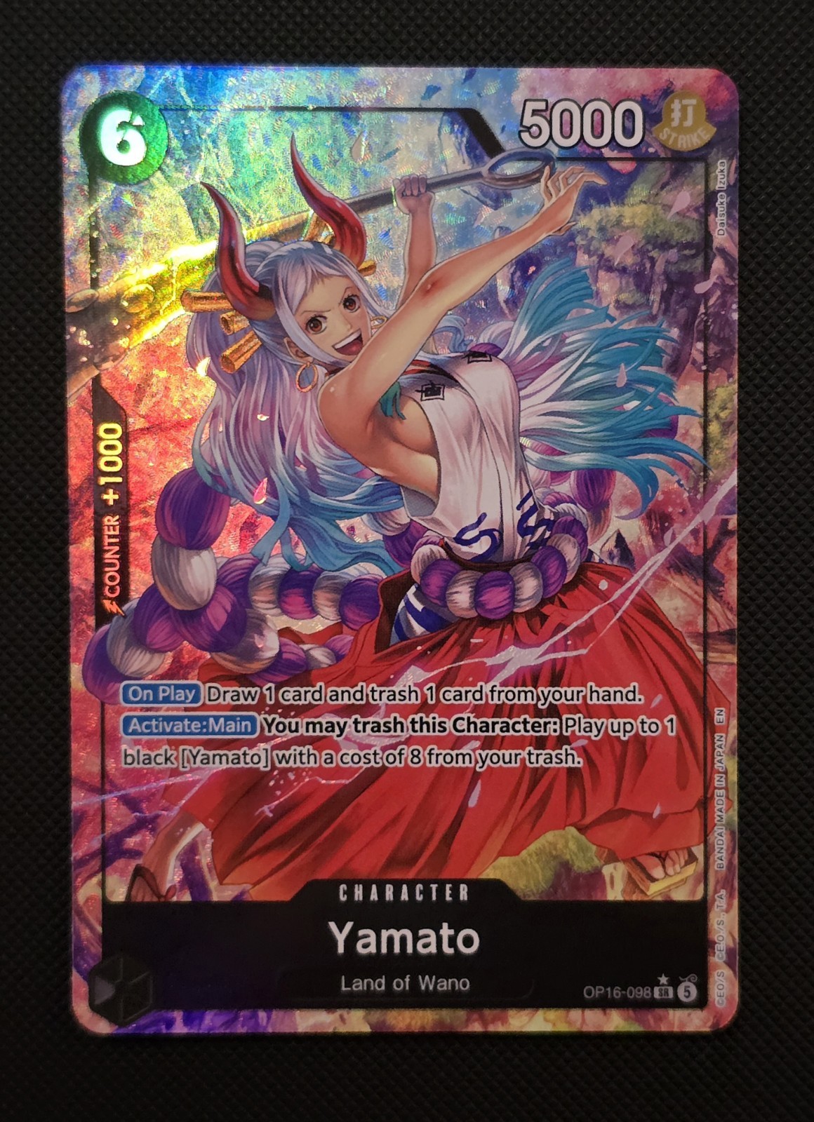 Yamato OP16-098 SR – Alt Art Holo, One Piece CCG, The Time of Battle