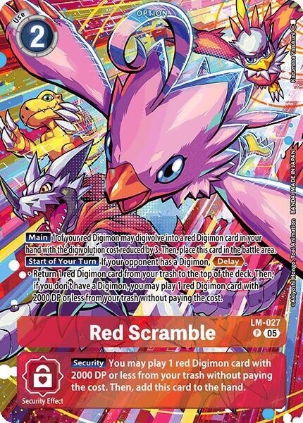 Red Scramble Alternate Art Foil – LM-027 NM – Digimon TCG 2