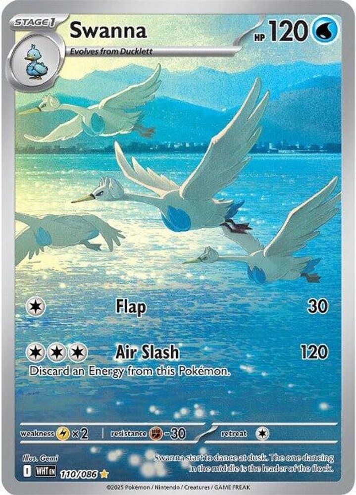 Swanna Holofoil SV: White Flare – 110/086 Illustration Rare NM