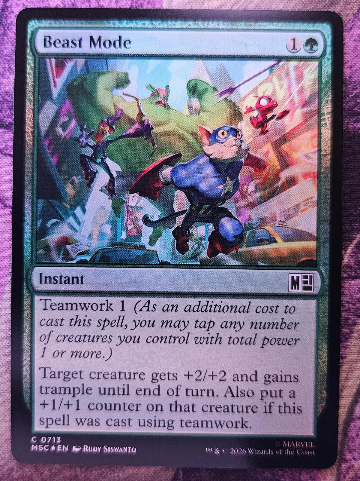 Beast Mode 713 Commander: Marvel Super Heroes Magic: The Gathering Foil NM