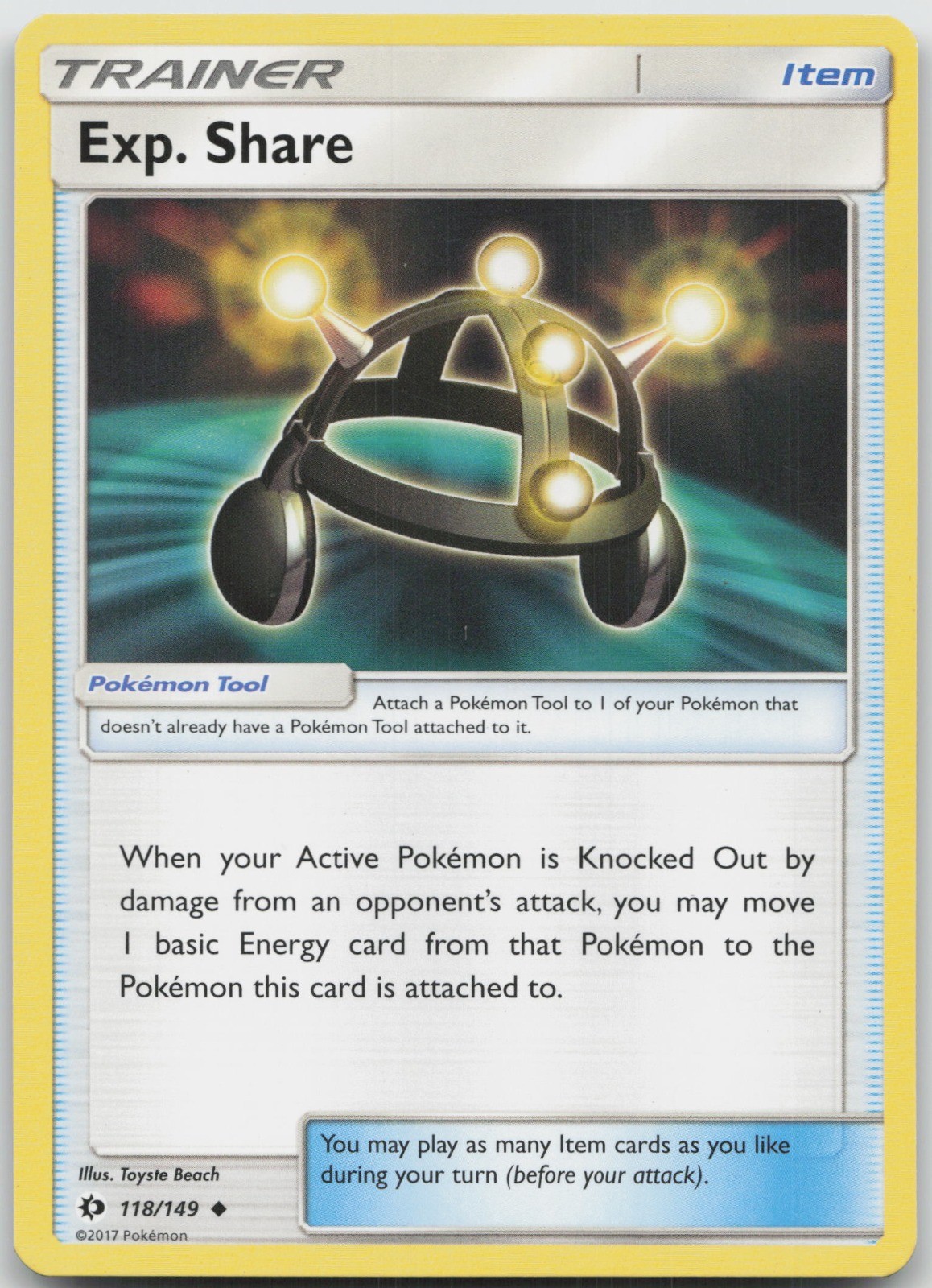 Exp. Share Uncommon SM Base Set 118/149 LP Toyste Beach