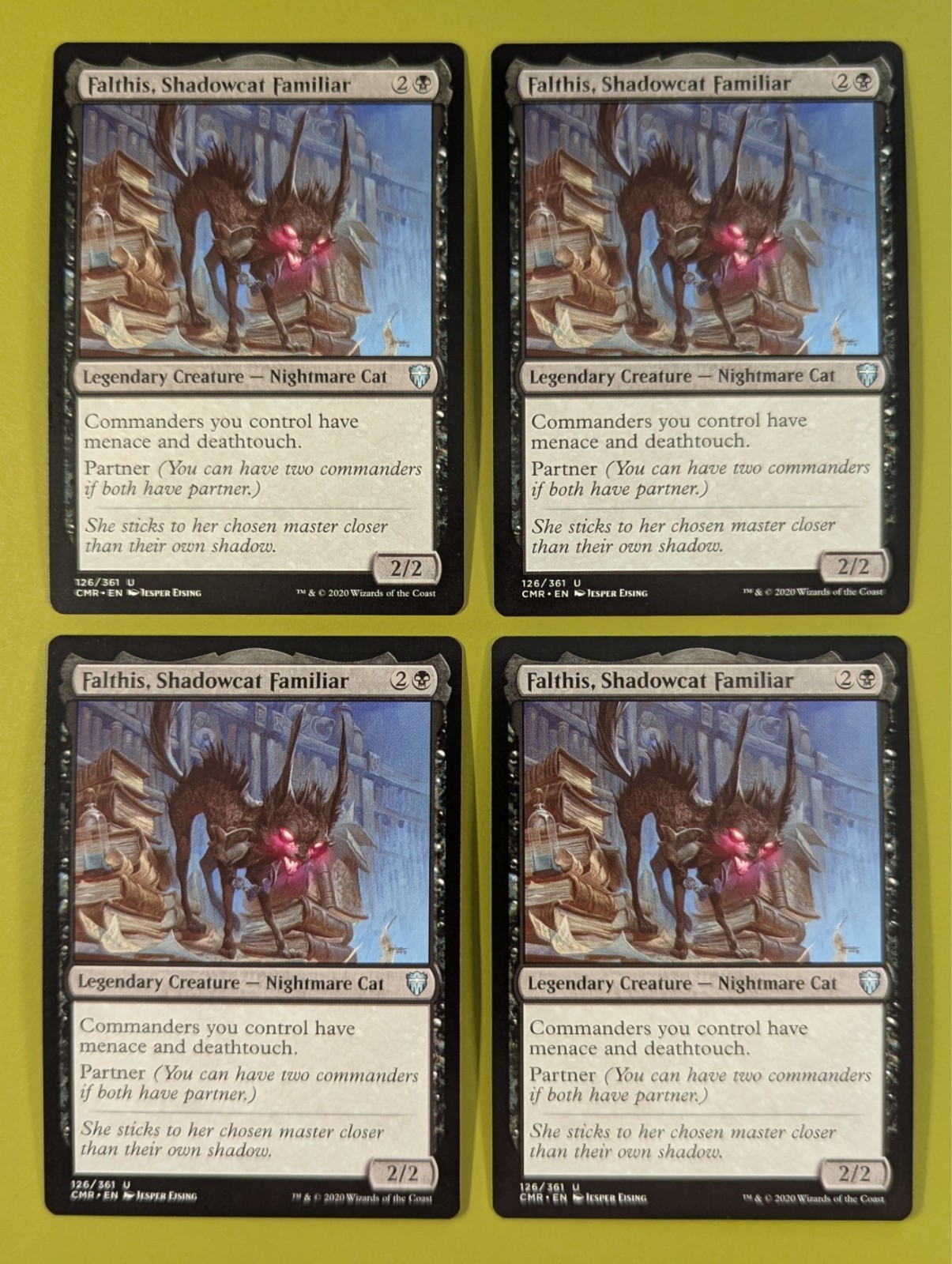 Falthis, Shadowcat Familiar x4 Commander Legends 4x Magic the Gathering MTG