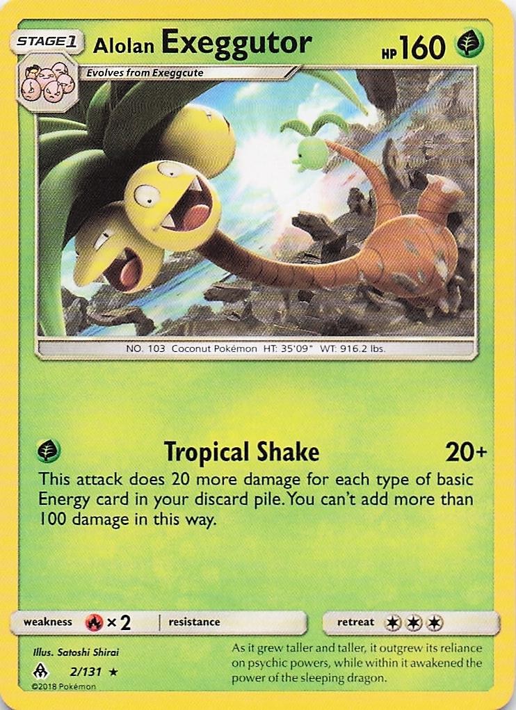 Alolan Exeggutor 2/131 Rare Forbidden Light Pokemon Lightly Played