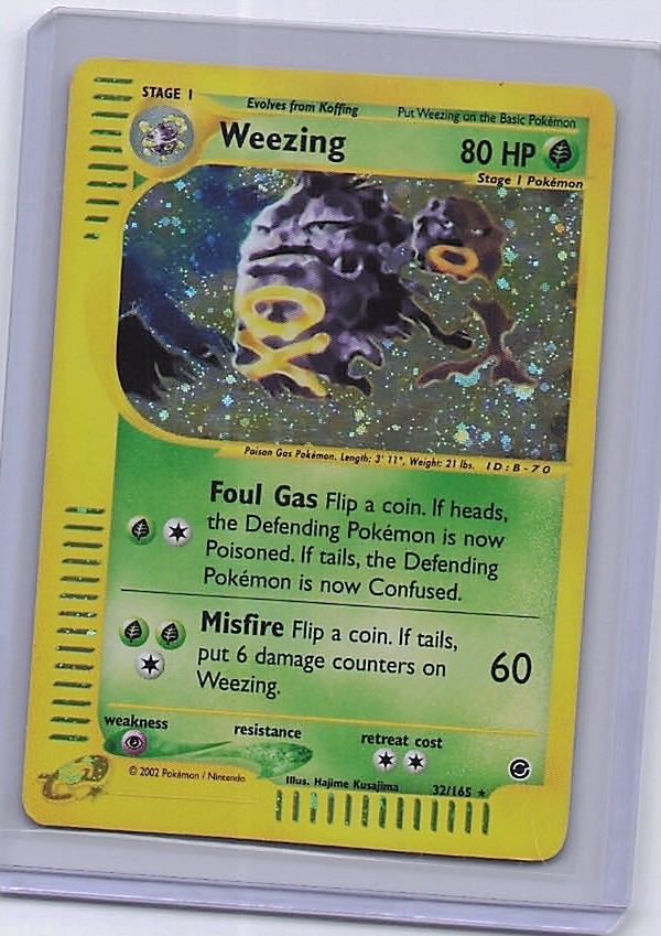 Weezing 32/165 Holo Rare Expedition Base Set Pokemon Holo Moderately Played