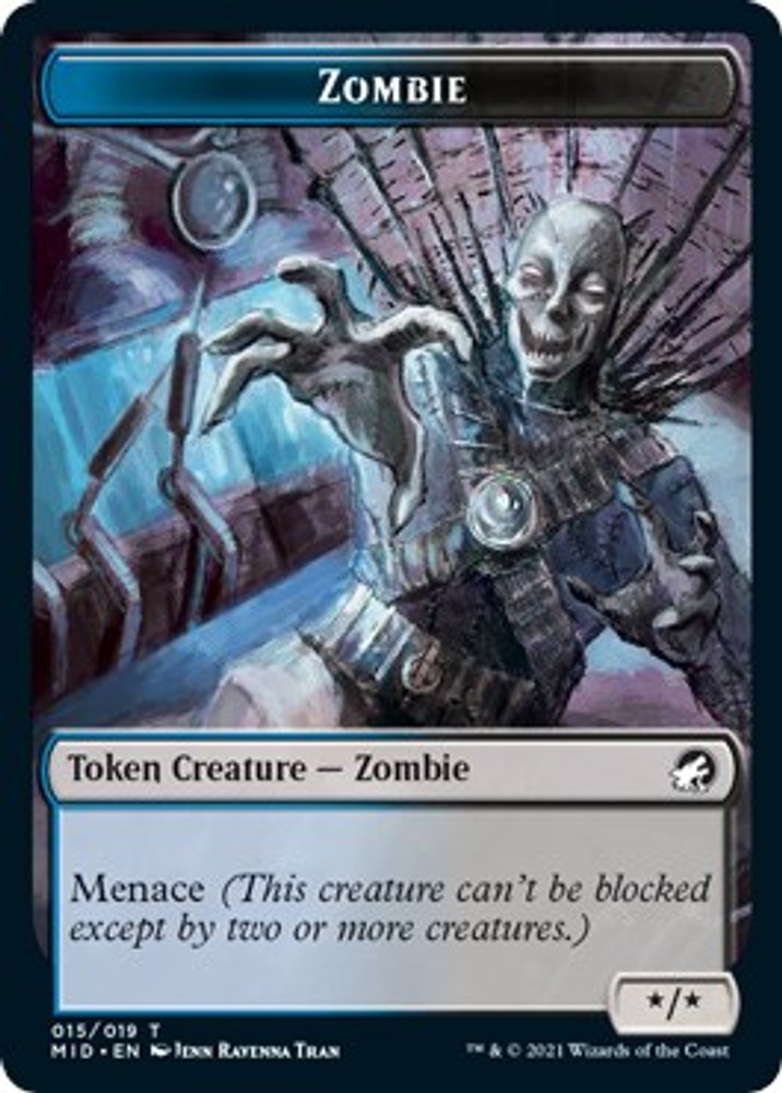 Zombie (015) Token [Innistrad: Midnight Hunt – 15] NM
