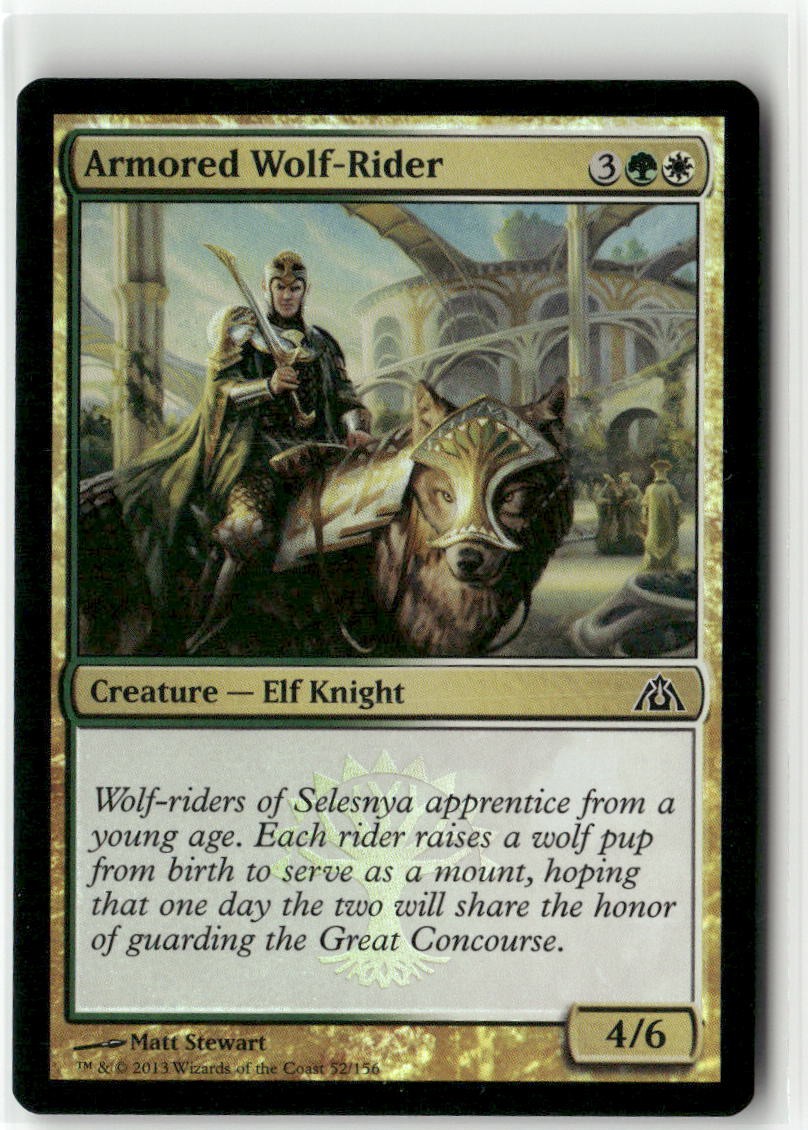 Armored Wolf-Rider Foil C Dragon’s Maze 52 NM