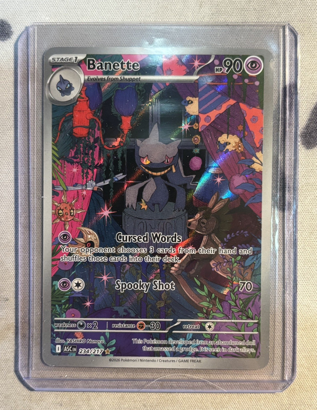 Banette 234/217 Illustration Rare Ascended Heroes Pokemon TCG IR Mint Card