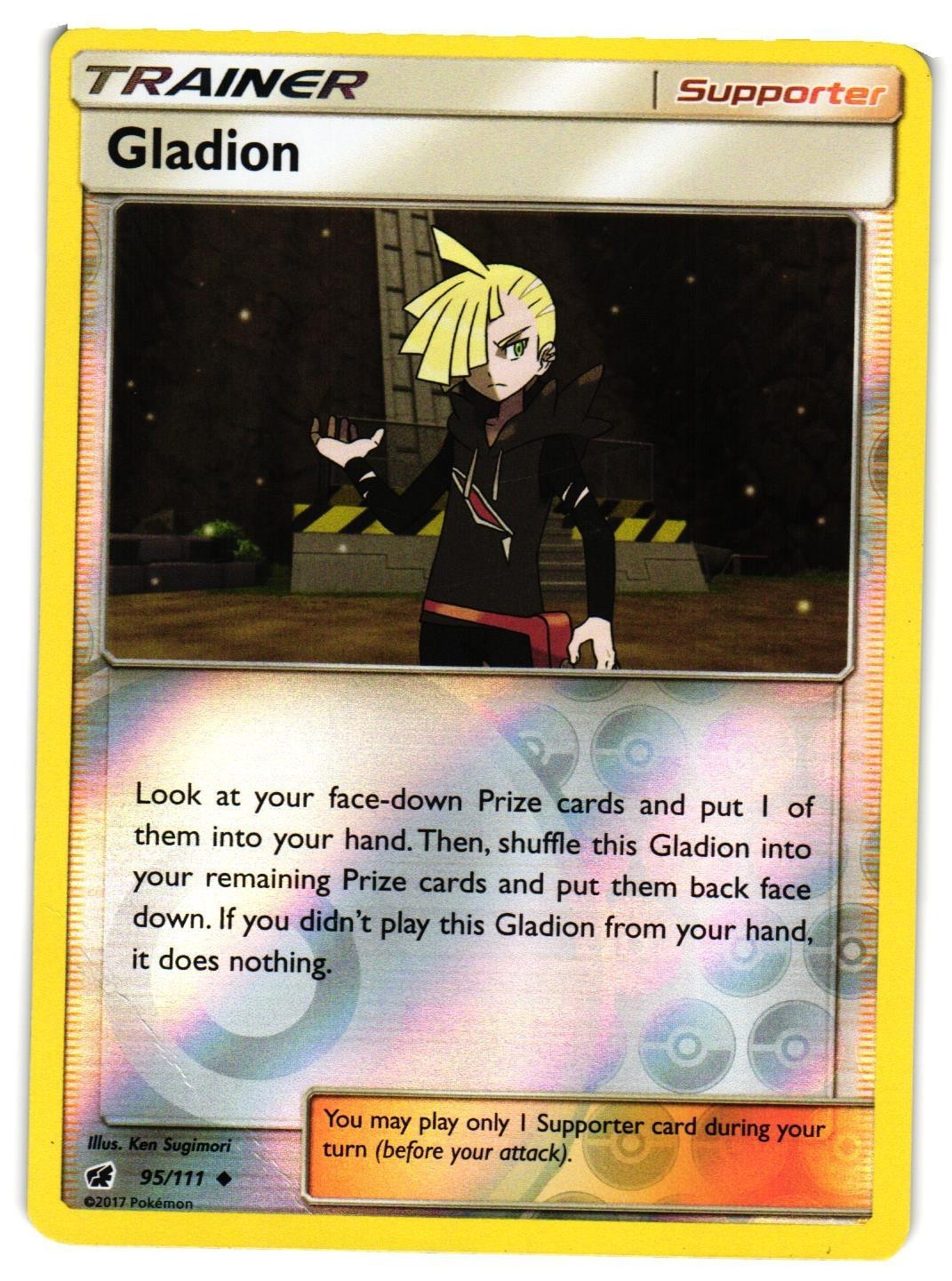 Pokemon TCG Gladion 95/111 Sm Crimson Invasion Reverse Holo VLP
