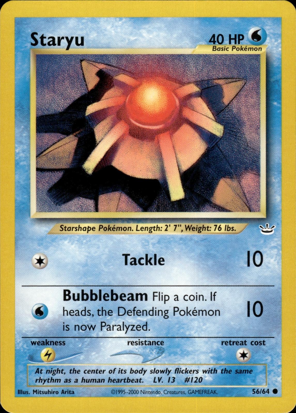 Pokemon Neo Revelation Common Staryu 56/64 – Near Mint (NM)