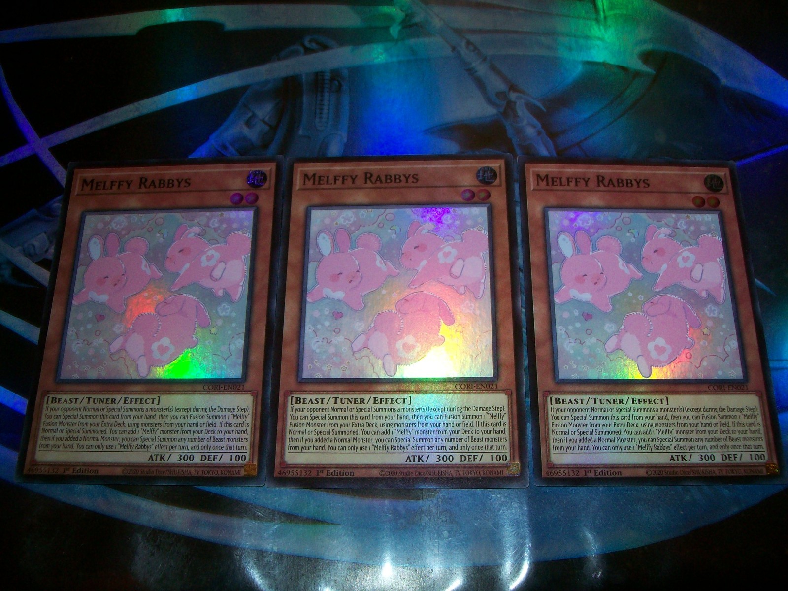 3x Melffy Rabbys 1st Edition Super Rare CORI-EN021 Yu-Gi-Oh!