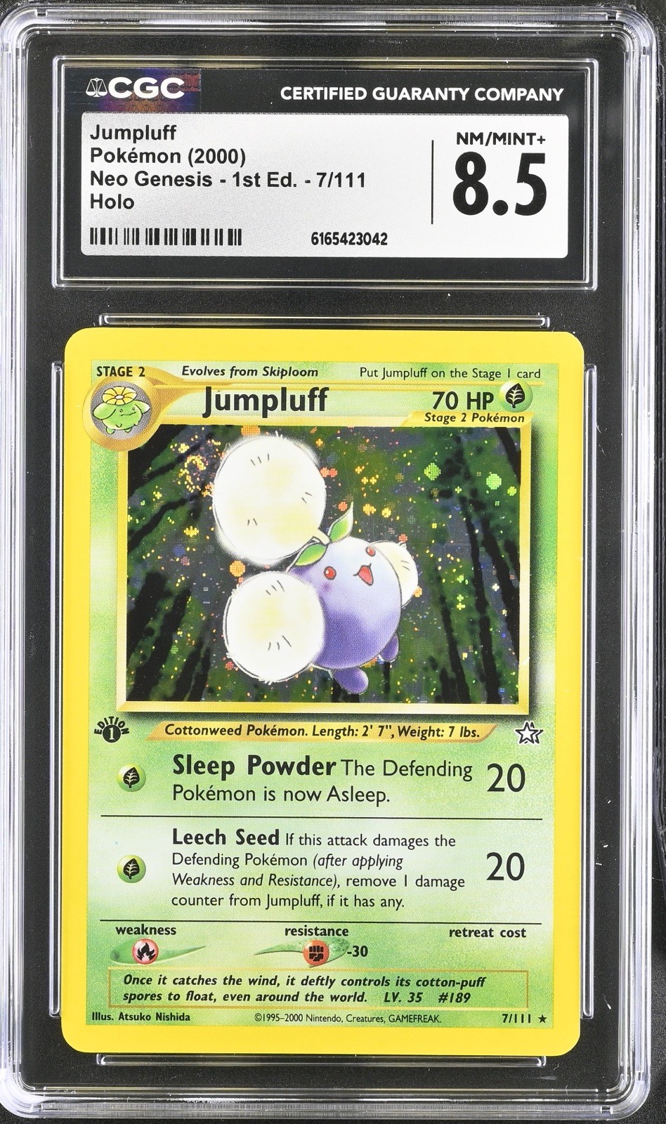JUMPLUFF CGC 8.5 2001 POKEMON NEO REVELATION 1ST EDITION #9/64 HOLO 7020