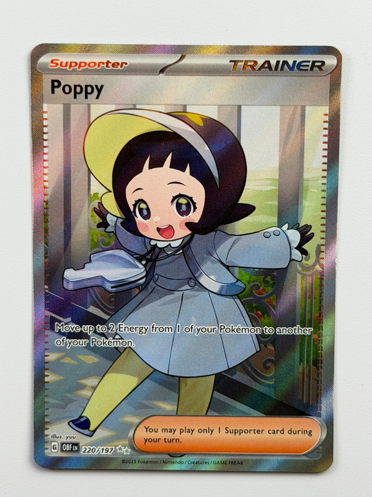 Poppy Holo Ultra Rare SV03: Obsidian Flames 220/197 NM