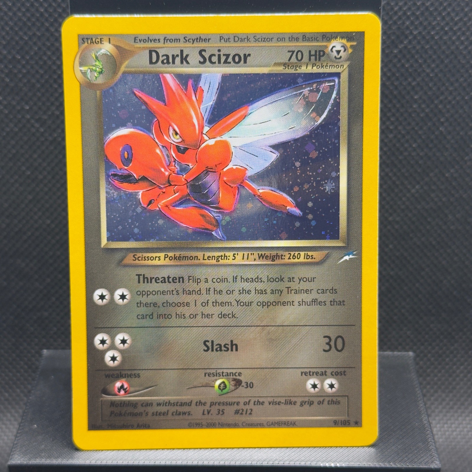 Dark Scizor 9/105 Rare Neo Destiny Pokemon Unlimited Holo Near Mint