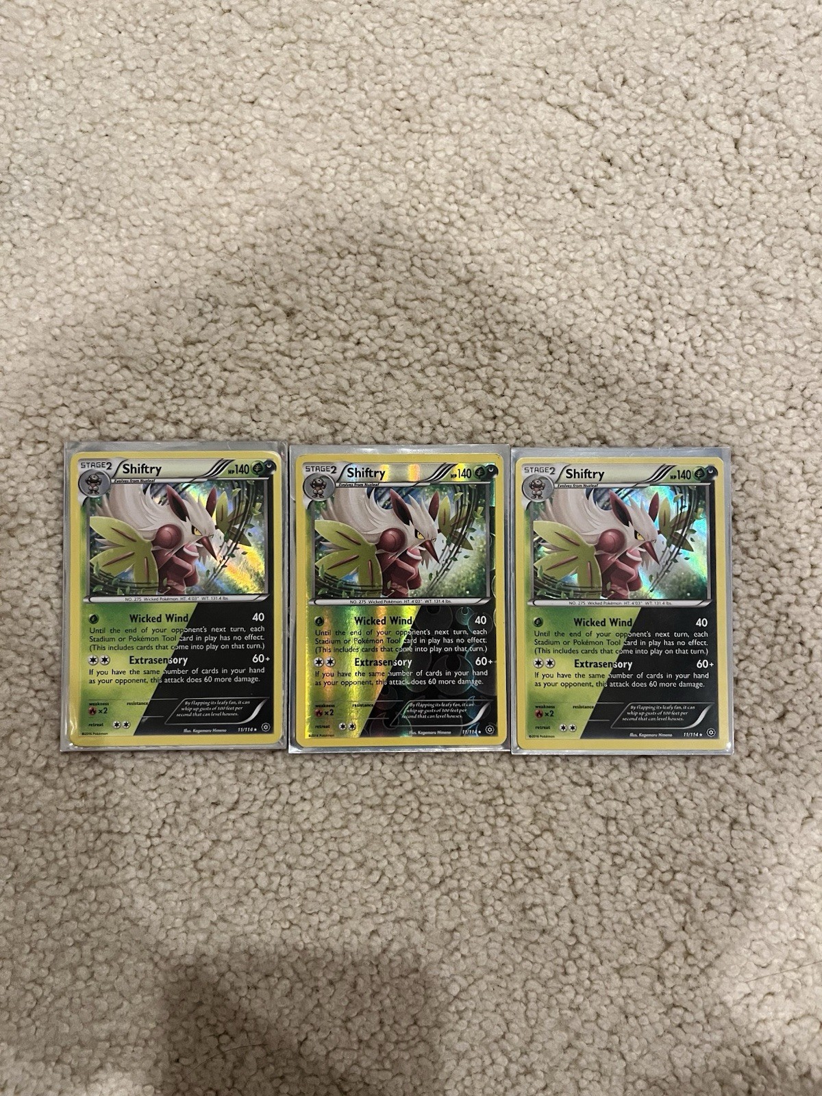 GREAT CONDITION 2016 Shiftry 11/114 XY – Steam Siege Holo Pokemon Card