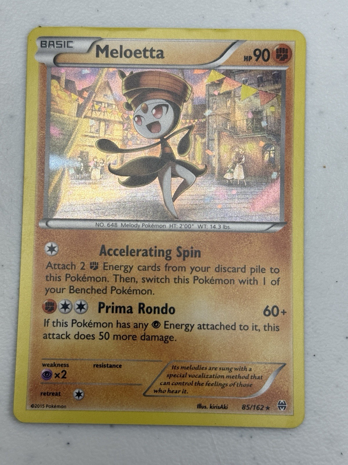 Pokemon Meloetta 85/162 Holo Rare BREAKthrough Holo DMG