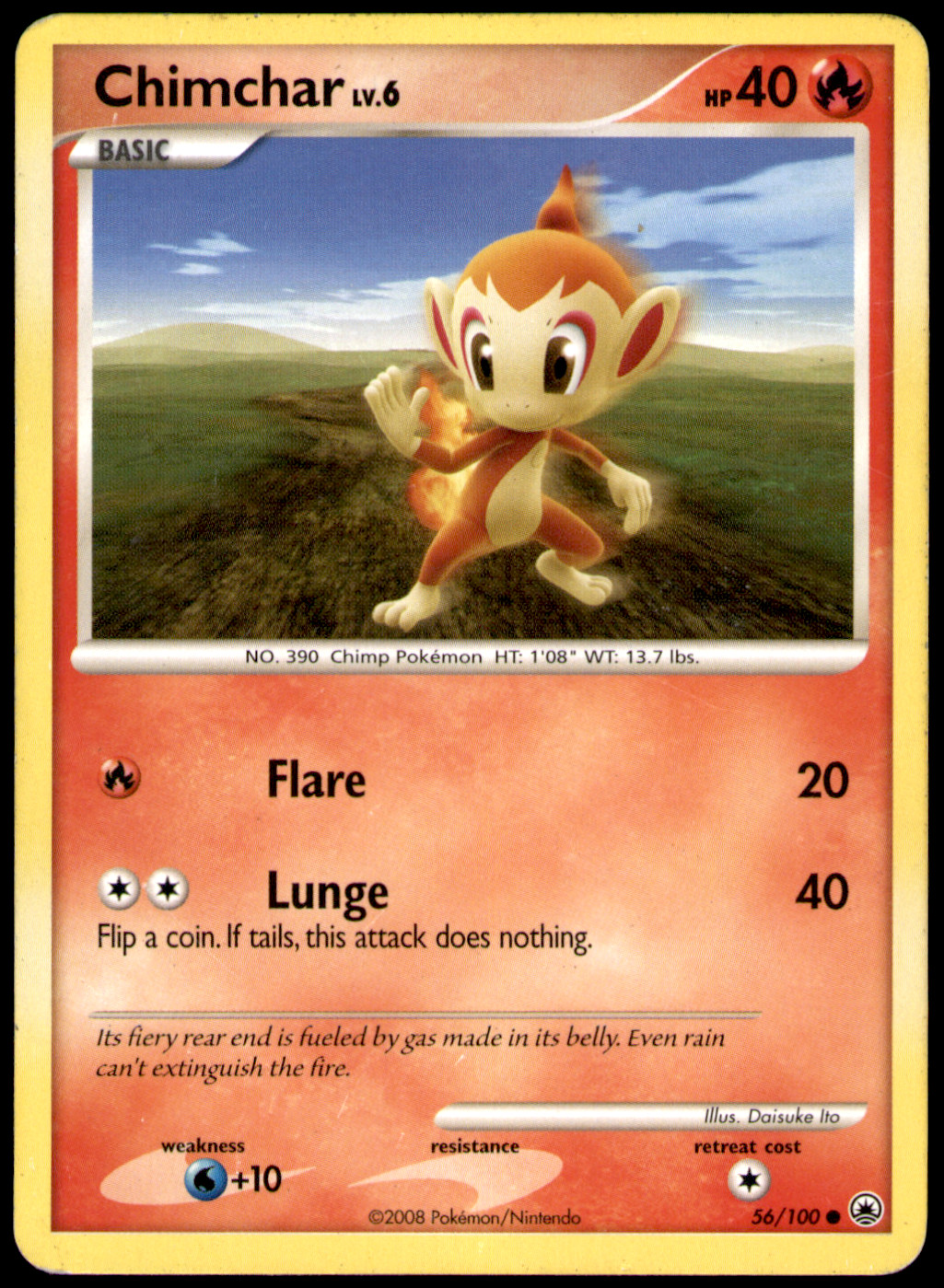 Chimchar (56) Majestic Dawn 56/100 HP Daisuke Ito