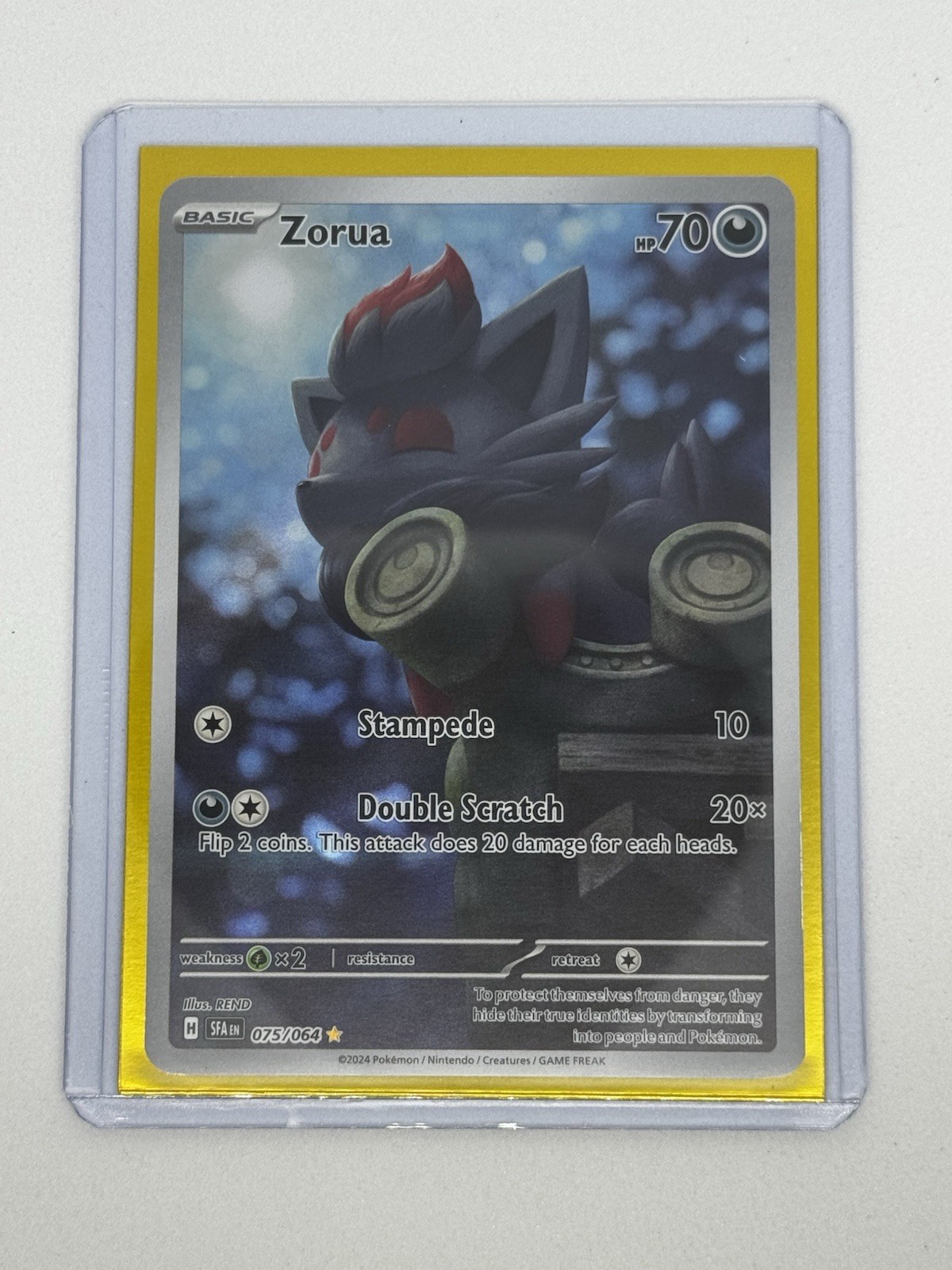 Pokemon TCG – Zorua 075/064 Shrouded Fable – Holo, Illustration Rare, Full Art