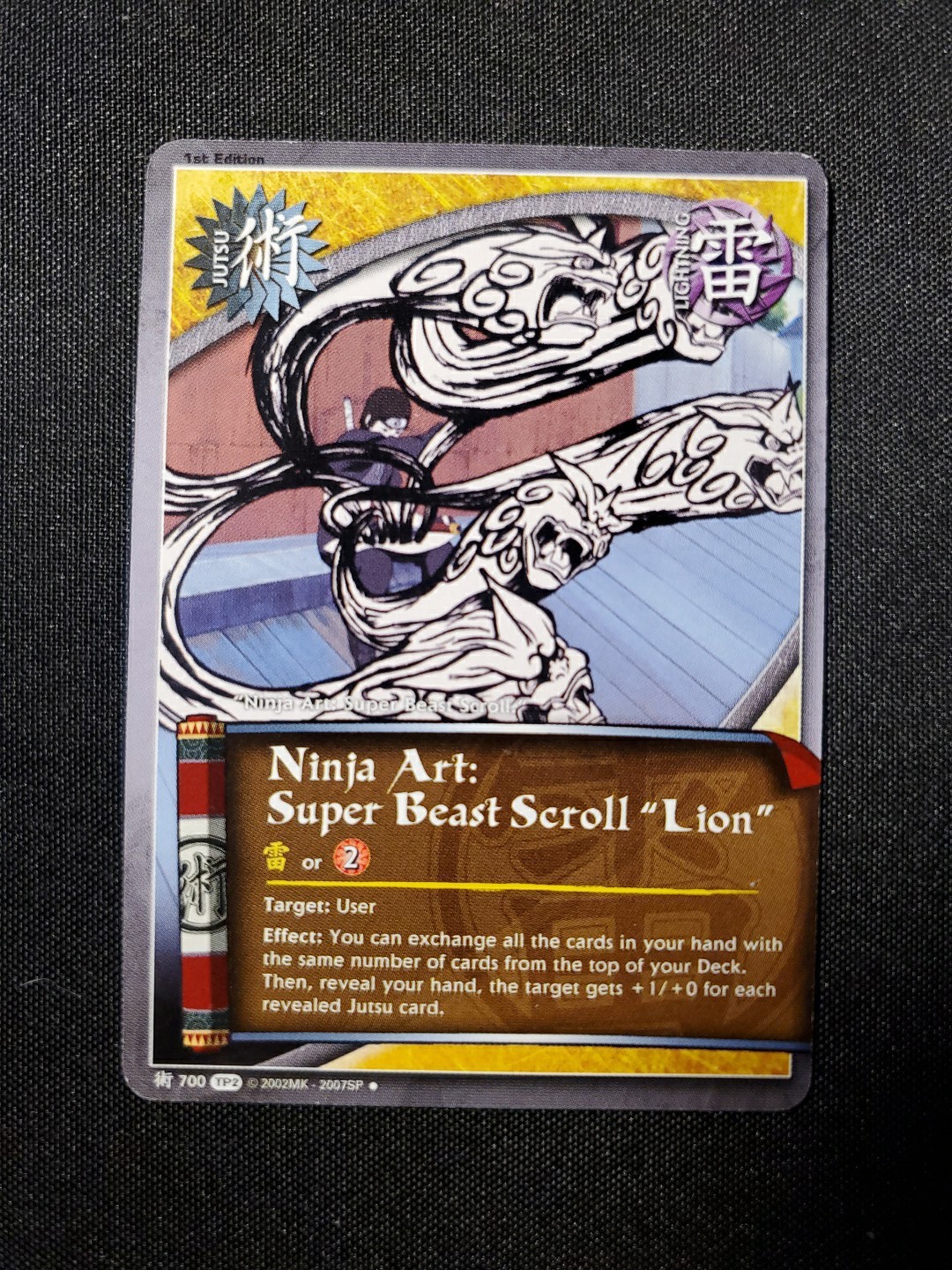 Naruto CCG Ninja Art: Super Beast Scroll Lion 700 NM 1st Edition Shonen Jump