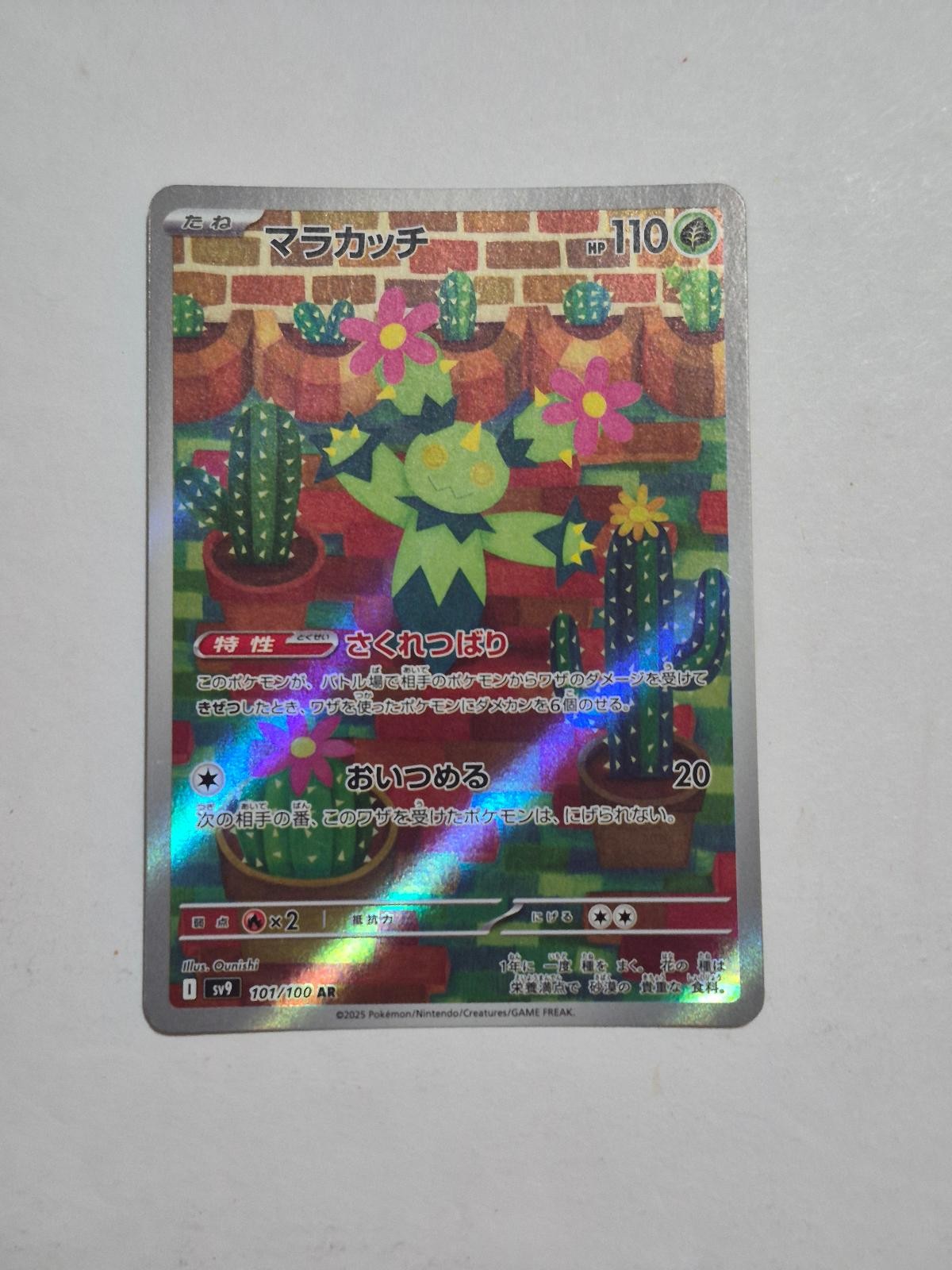 Maractus 101/100 Art Rare Battle Partners Pokemon Japanese Holo Near Mint
