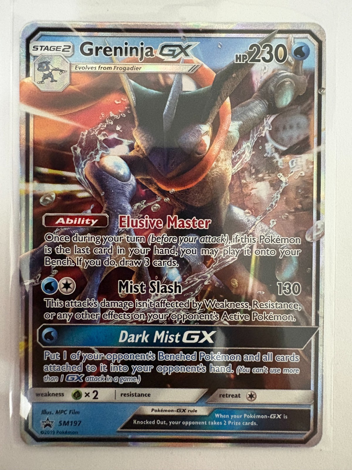 Greninja GX SM197 Black Star Promo Detective Pikachu Holo Pokémon Card NM