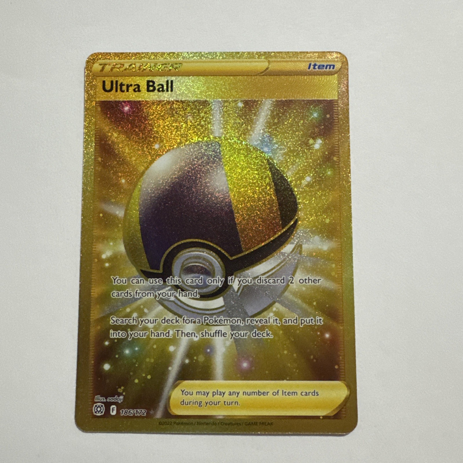 Pokemon Ultra Ball (Secret) SWSH09: Brilliant Stars 186/172 NM