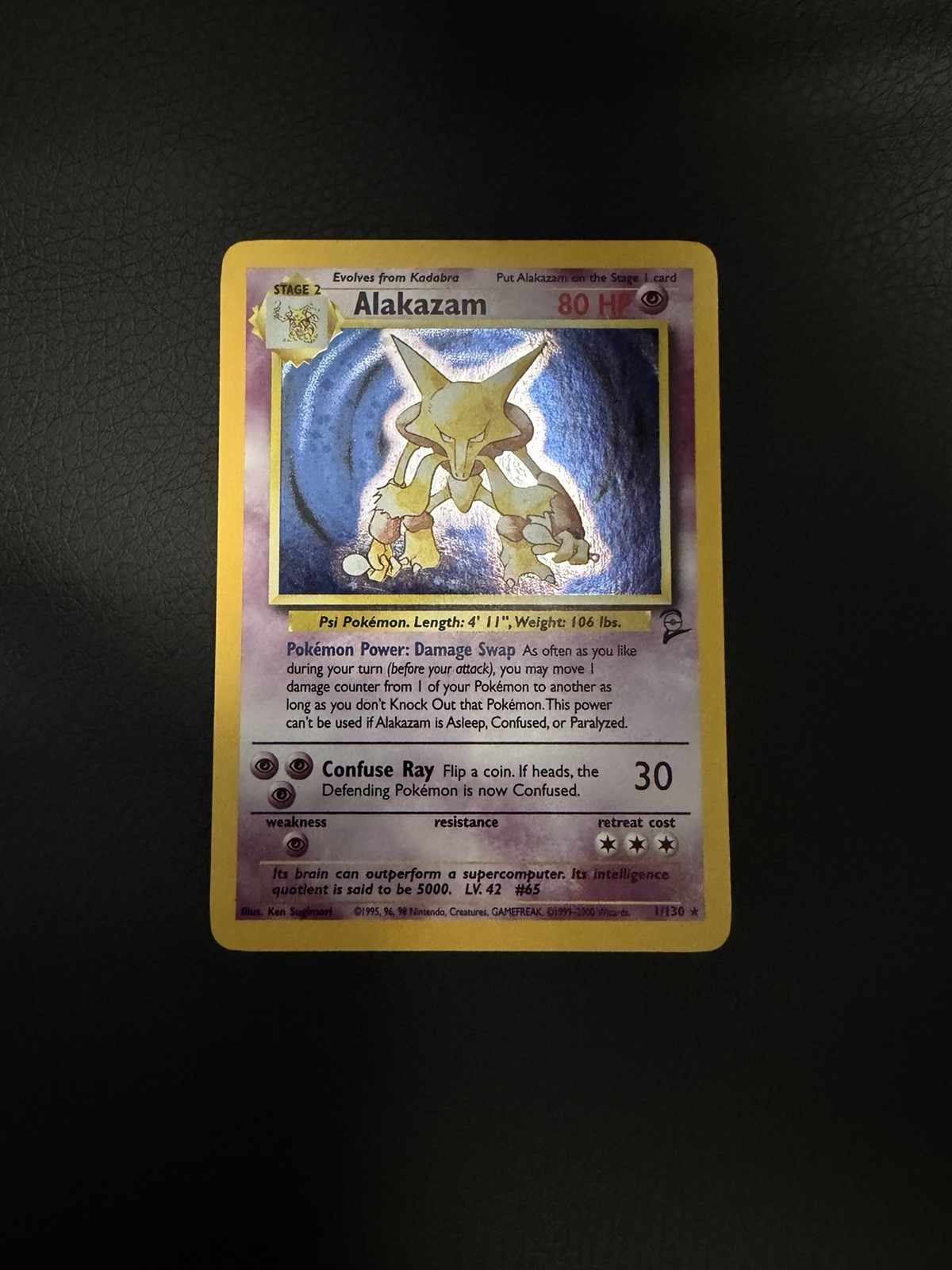 Pokemon TCG Alakazam Base Set 2 1/130 MP