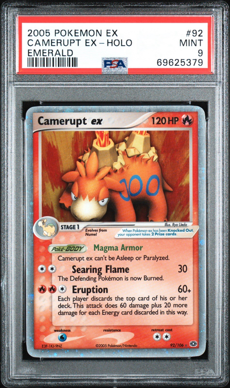 2005 Pokemon EX Emerald Camerupt ex #92 PSA 9 Mint