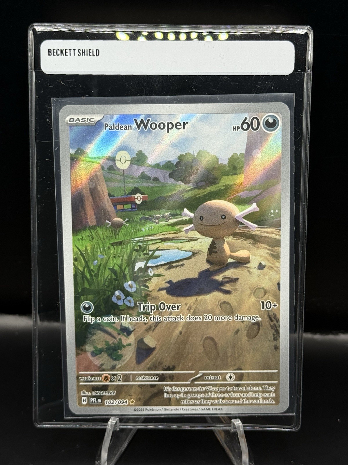 Paldean Wooper Illustration Rare ME02: Phantasmal Flames PFL 102/094 NM