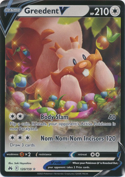 UR-01 Holo Greedent V 120/159 Ultra Rare Crown Zenith
