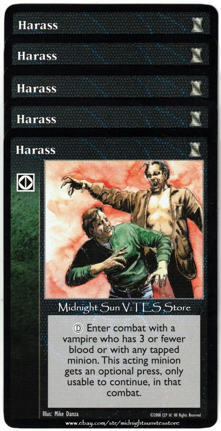 Harass x4 + 1 Keepers of Tradition V:TES VTES Vampire CCG