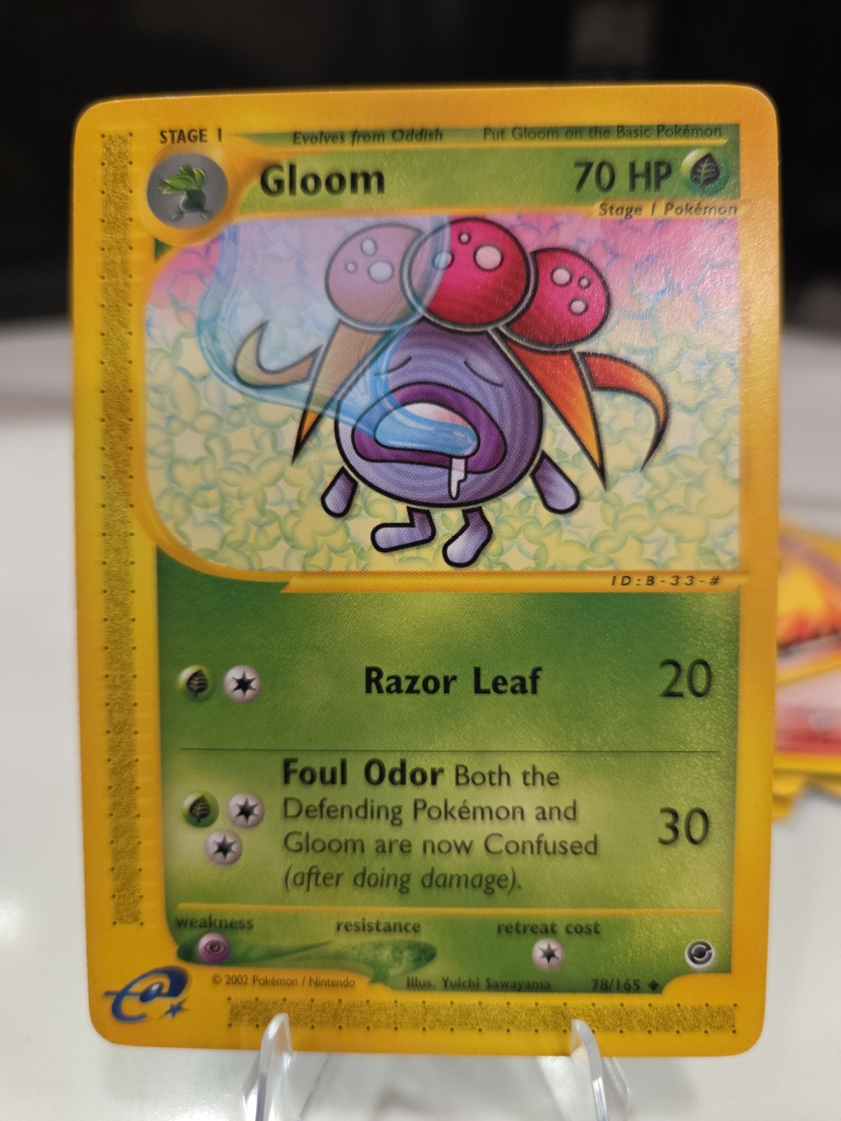 Pokémon Gloom 70 HP Expedition Base Set 078/165 NM/LP