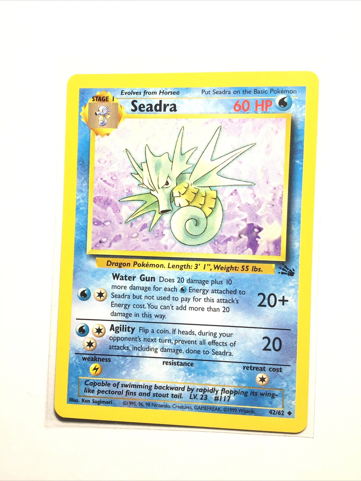 SEADRA – 42/62 – Fossil – Pokemon Card – NM
