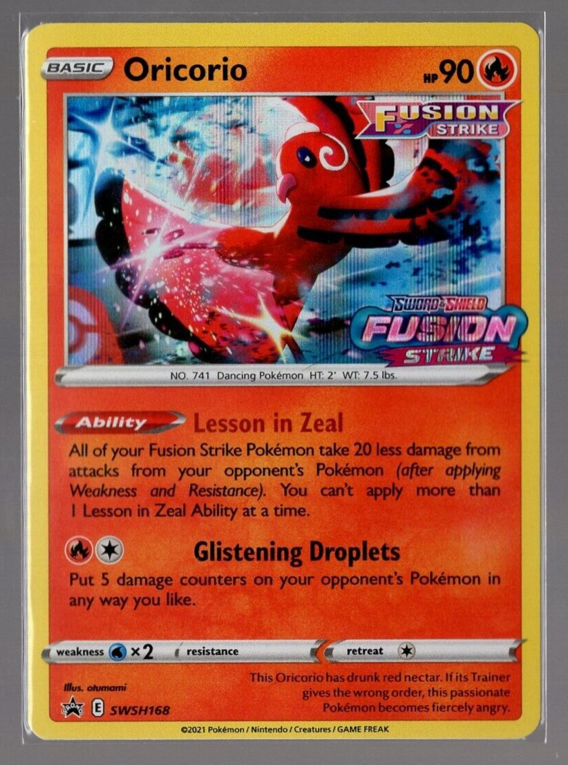Oricorio SWSH168 Holographic Stamped Black Star Promo Pokemon TCG Near Mint