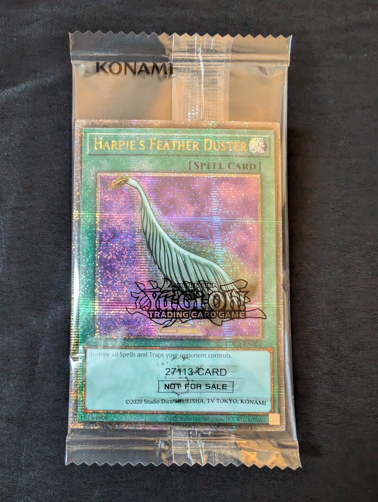 Yu-Gi-Oh! Harpie’s Feather Duster – Early Days Quarter Century Card NEW promo