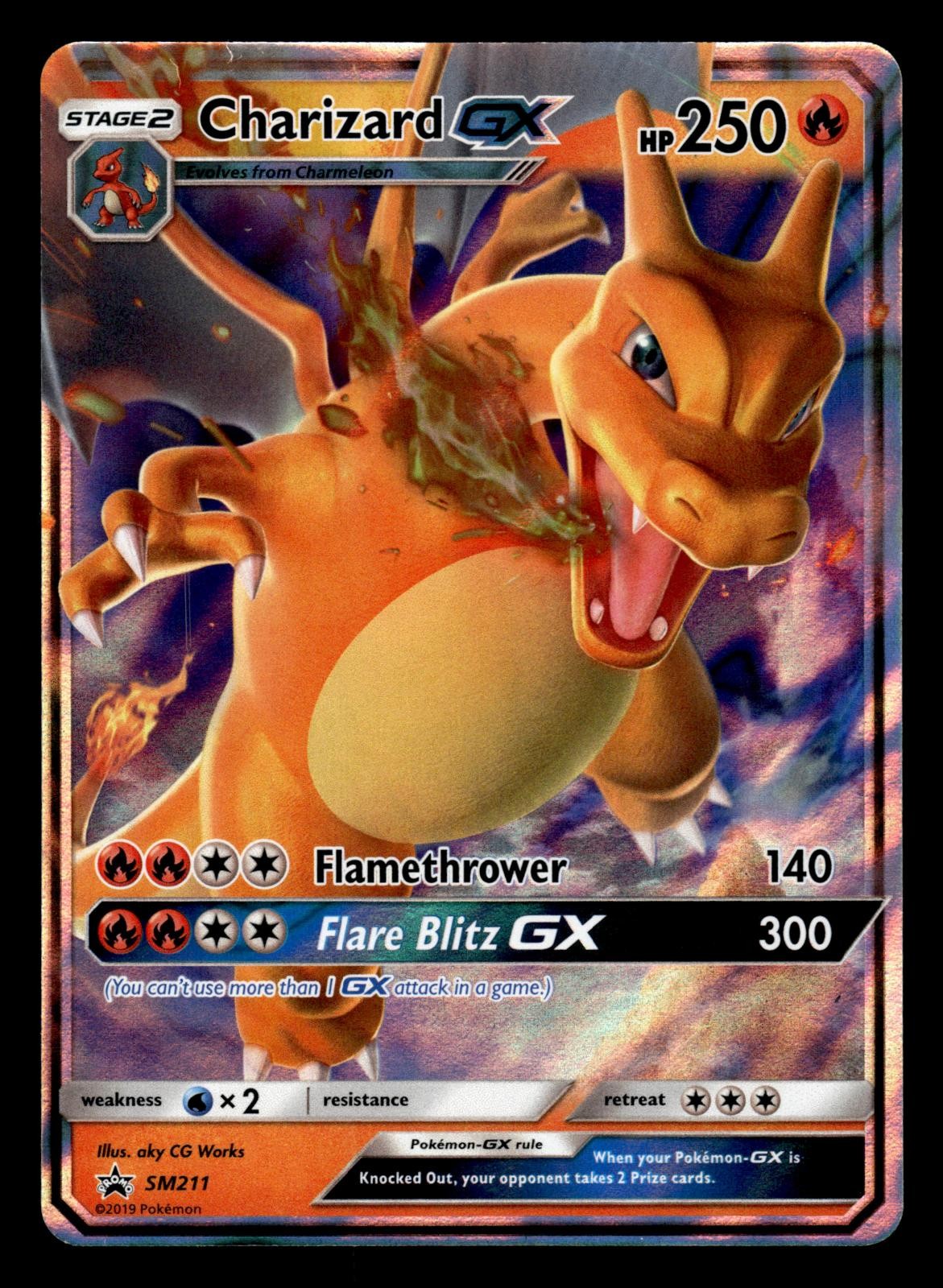 CHARIZARD GX – SM211 HOLO PROMO SUN & MOON PROMO POKEMON NM