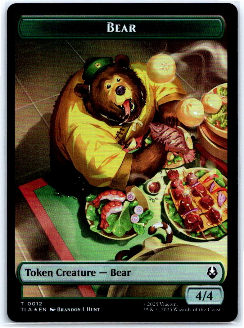 Bear // Food Double-Sided Token Foil Avatar: The Last Airbender 12 // 20 NM MTG
