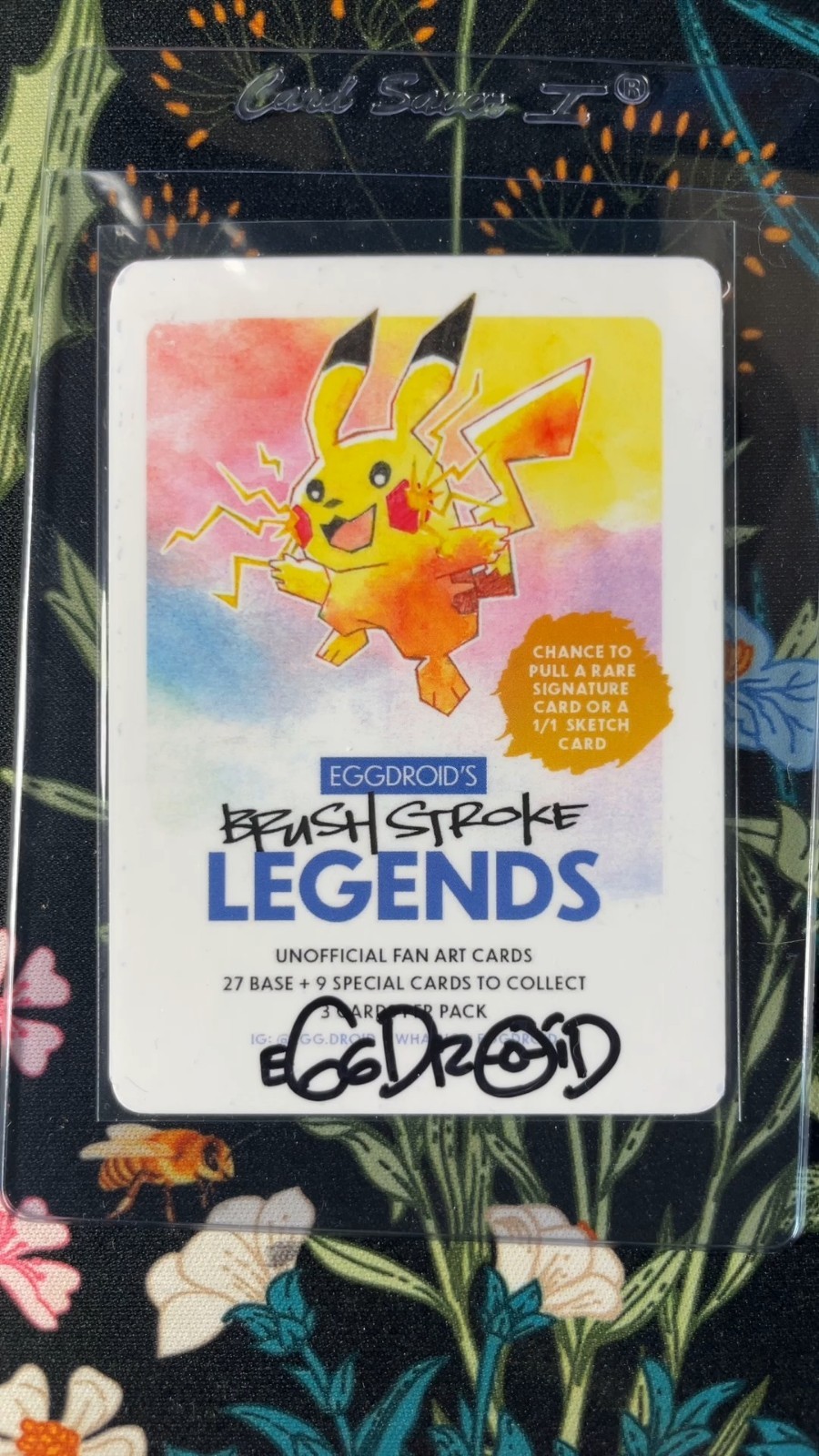 Pokemon Brush Stroke Legends Box Topper Eggdroid Signed Fan Art -S124